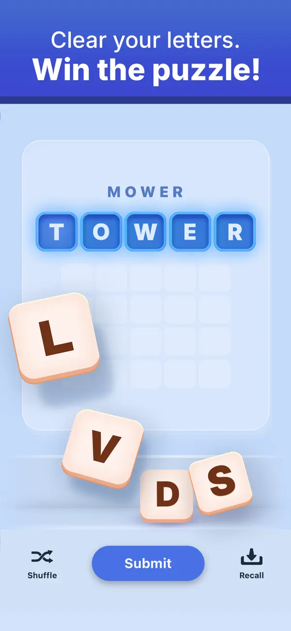 Daily Reword gameplay screenshot showing puzzle progress