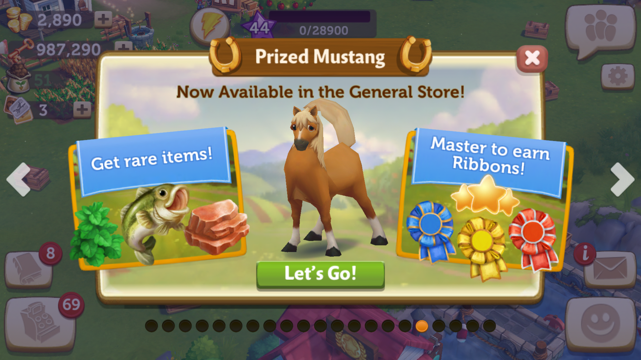 Dynamic messaging featuring an integrated 3D horse asset