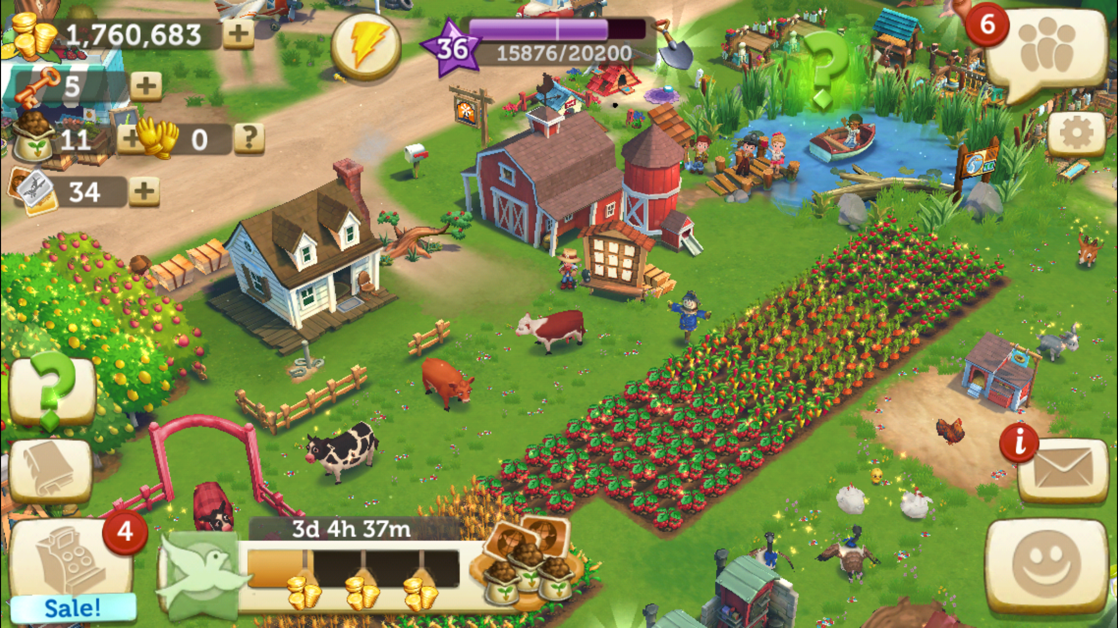 FarmVille event cadence interface updated remotely